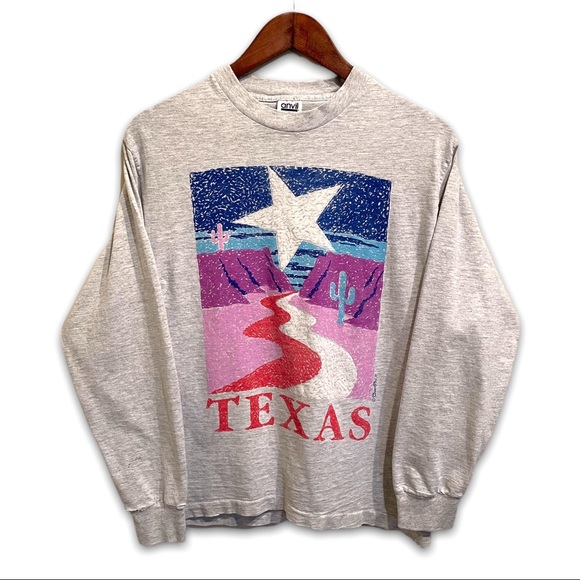 Anvil Other - Vintage 91' Texas Big Script Graphic T-Shirt 

Size:Medium

Made in USA